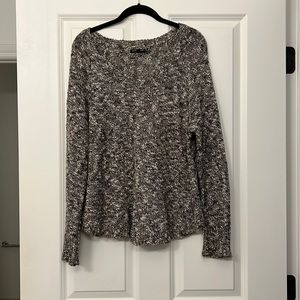 Eileen Fisher linen/cotton blend sweater in mahogany heather